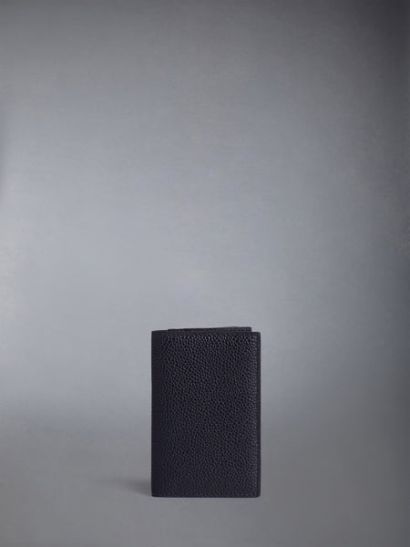 PEBBLE GRAIN BUSINESS CARD HOLDER BLACK
