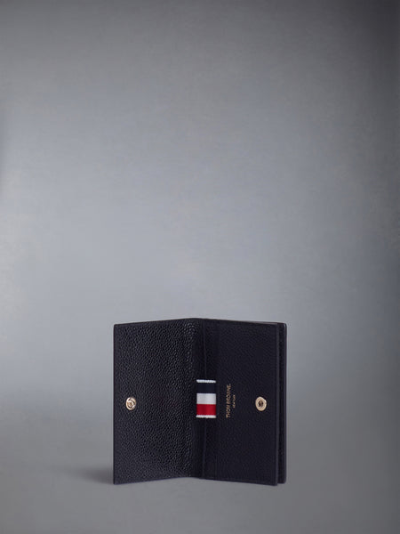 PEBBLE GRAIN BUSINESS CARD HOLDER BLACK
