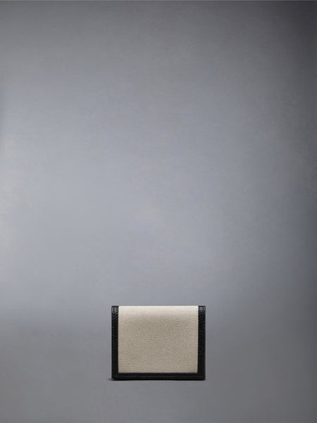 COTTON CANVAS DOUBLE CARD HOLDER BLACK