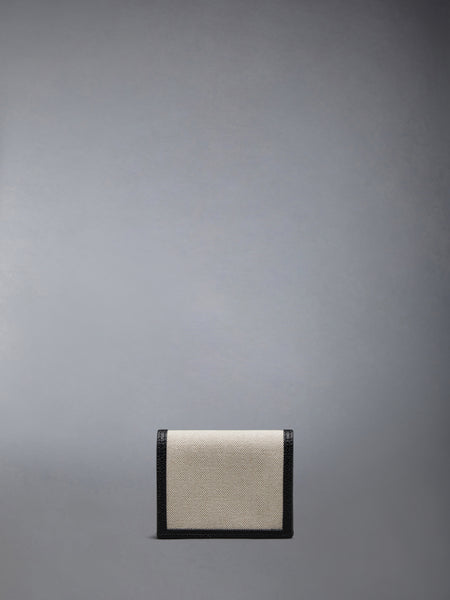 COTTON CANVAS DOUBLE CARD HOLDER BLACK