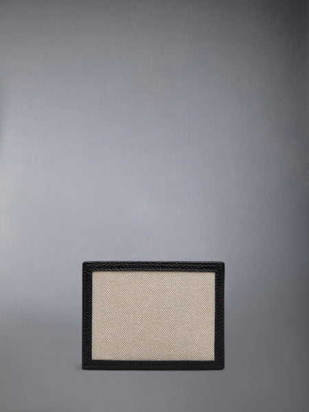 COTTON CANVAS NOTE CARD HOLDER BLACK