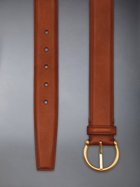VACCETTA ROUND BUCKLE BELT NATURAL