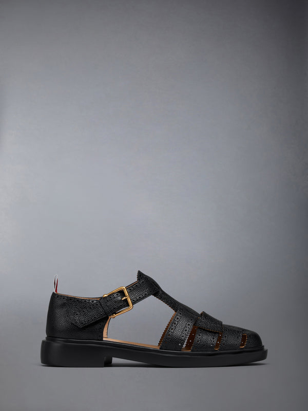 PEBBLE GRAIN LEATHER FISHERMAN SANDAL - featured image