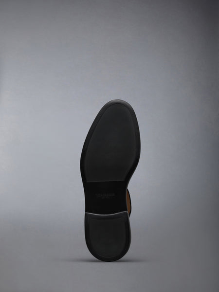 PEBBLE GRAIN LEATHER FISHERMAN SANDAL BLACK