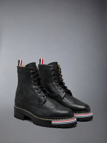 PEBBLE GRAIN HIKING SOLE LONGWING BOOT BLACK