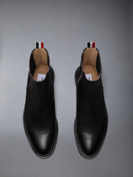 VITELLO CALF RWB RUBBER SOLE CHELSEA BOOT BLACK