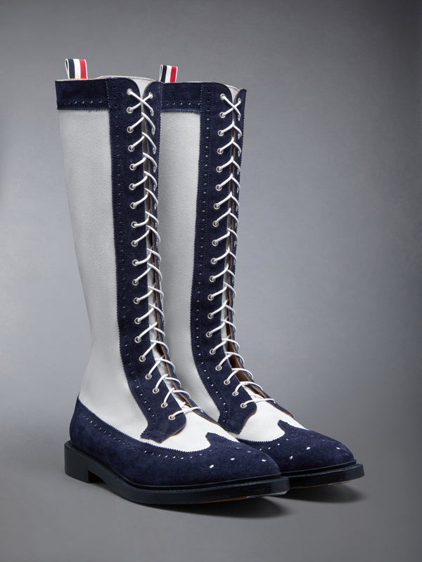 CALF SUEDE KNEE HIGH LONGWING BOOT - image 2
