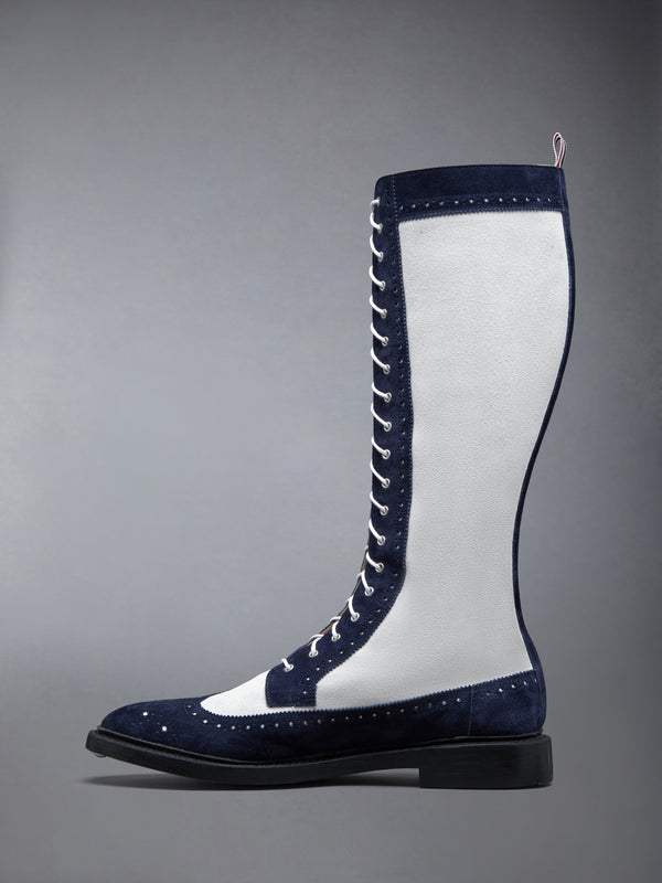 CALF SUEDE KNEE HIGH LONGWING BOOT - image 3