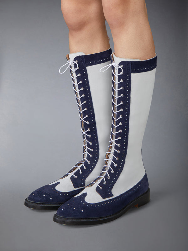 CALF SUEDE KNEE HIGH LONGWING BOOT - image 4