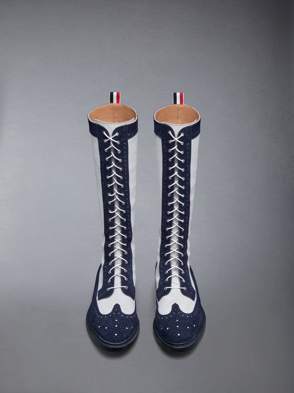 CALF SUEDE KNEE HIGH LONGWING BOOT - image 5
