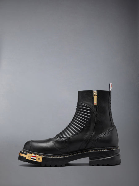 LEATHER MOTO BOOT BLACK