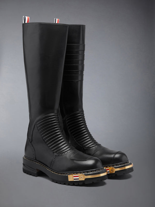 LEATHER MOTO KNEE HIGH BOOT - image 2
