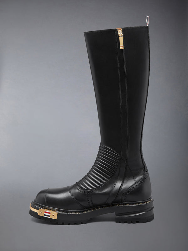 LEATHER MOTO KNEE HIGH BOOT - image 3