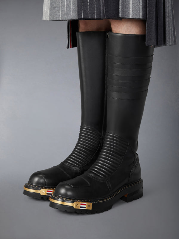 LEATHER MOTO KNEE HIGH BOOT - image 4