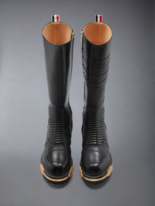 LEATHER MOTO KNEE HIGH BOOT - image 5