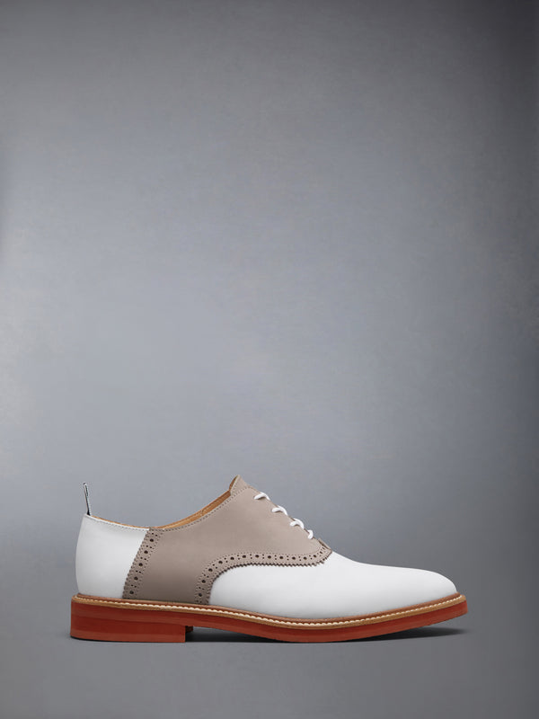 NUBUCK RUBBER SOLE SADDLE SHOE - featured image