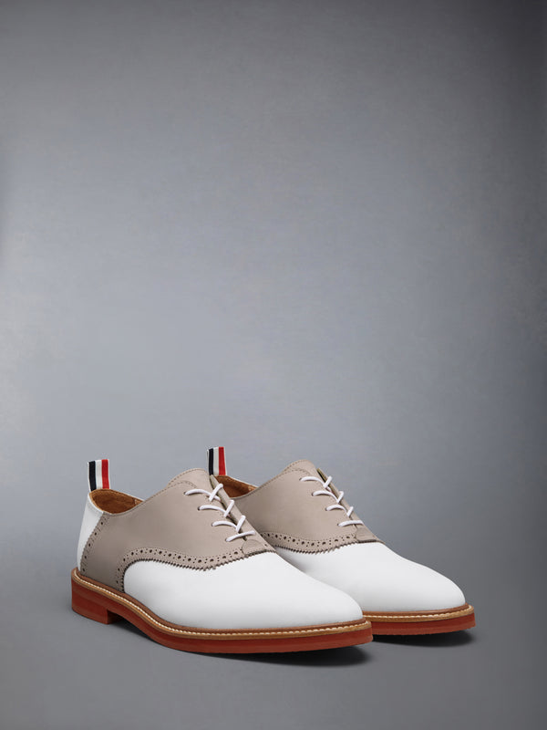 NUBUCK RUBBER SOLE SADDLE SHOE - image 2