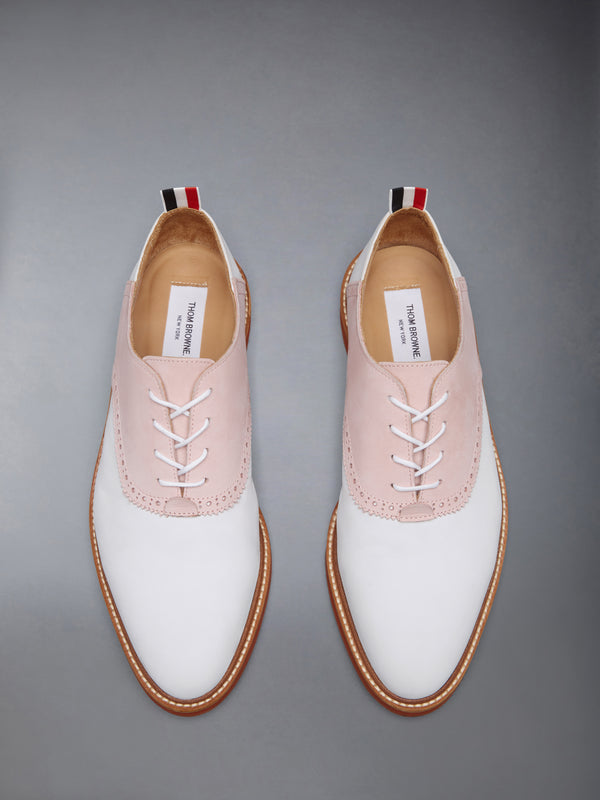 NUBUCK RUBBER SOLE SADDLE SHOE - image 5