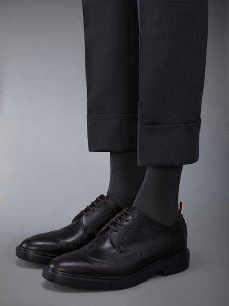 BOX CALF LONGWING RUBBER SOLE BROGUES BROWN