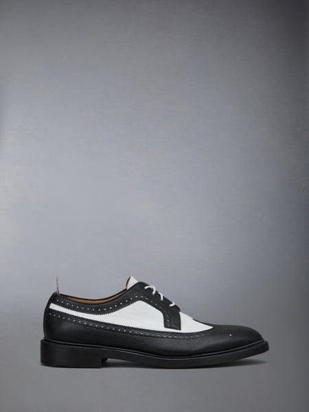 OVERSHOE LEATHER SOLE LONGWING BROGUE BLK/WHT
