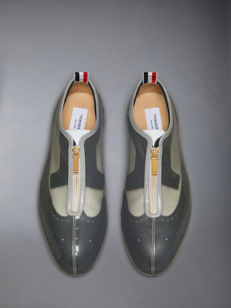 OVERSHOE LEATHER SOLE LONGWING BROGUE BLK/WHT
