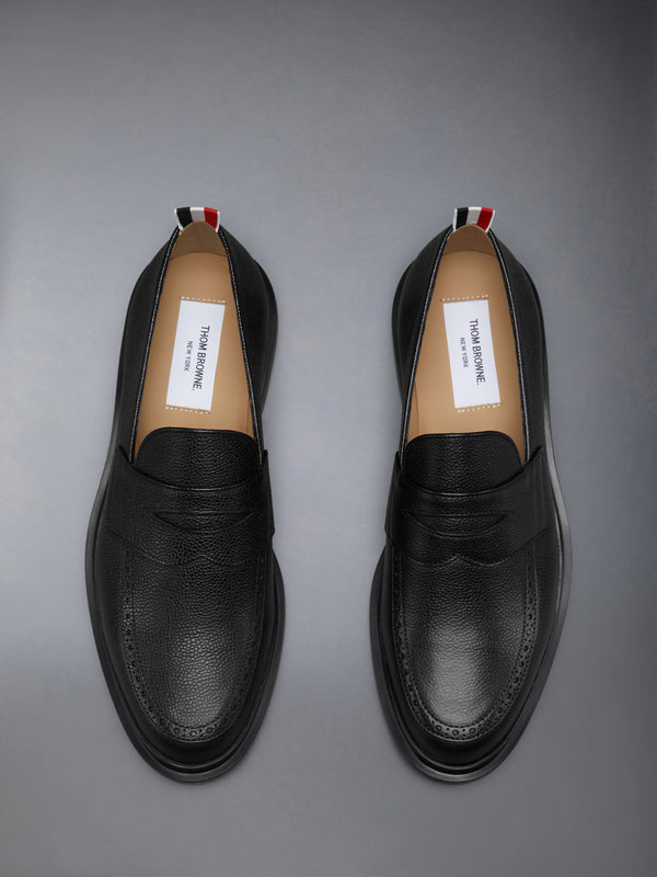 PEBBLE GRAIN RUBBER SOLE PENNY LOAFER - image 5