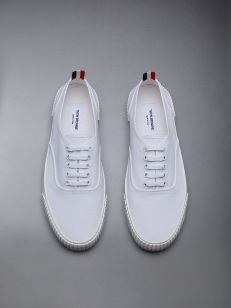 CANVAS VULCANIZED SOLE HERITAGE SNEAKERS WHITE