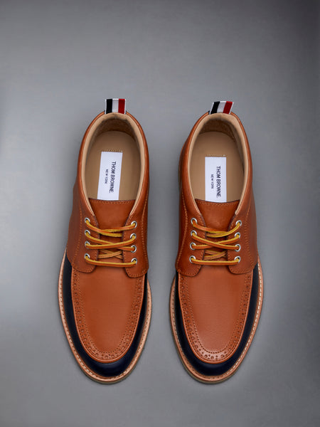 Vacchetta Leather Crepe Sole Mid Top Deck Shoe CAMEL