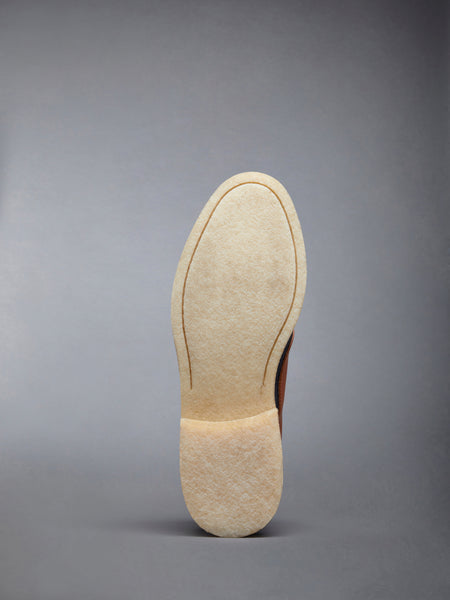 Vacchetta Leather Crepe Sole Mid Top Deck Shoe CAMEL
