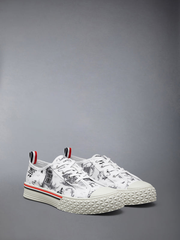 CANVAS HECTOR TOILE LOW TOP SNEAKERS - image 2