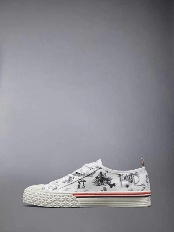 CANVAS HECTOR TOILE LOW TOP SNEAKERS - image 3