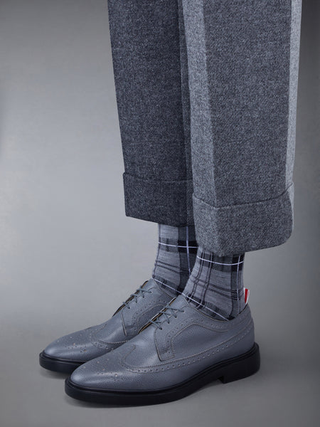 Pebble Grain Leather Longwing Brogue DARK GREY
