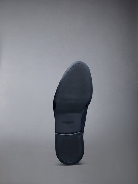 Pebble Grain Leather Longwing Brogue NAVY