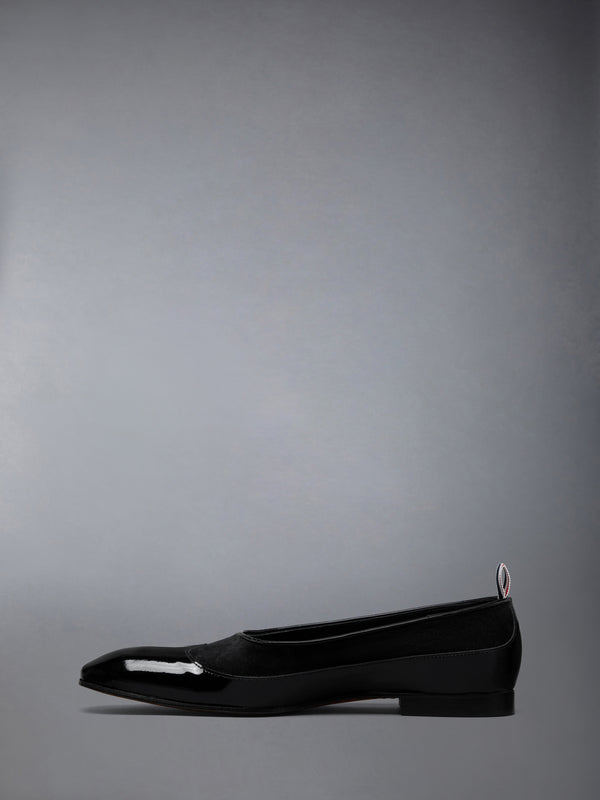 SOFT PATENT CALF SUEDE OPERA BALLERINA - image 3