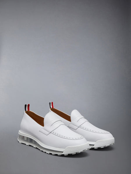 VITELLO CALF LEATHER PENNY LOAFER WHITE