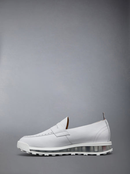 VITELLO CALF LEATHER PENNY LOAFER WHITE