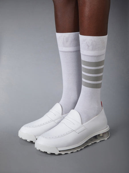 VITELLO CALF LEATHER PENNY LOAFER WHITE