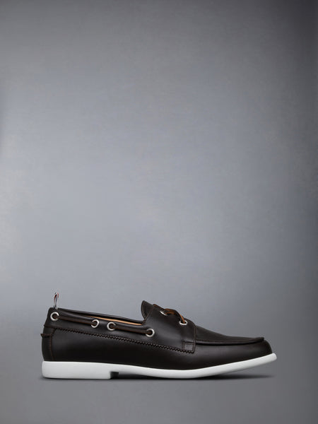 BABY CALF LEATHER BOAT SHOE BROWN