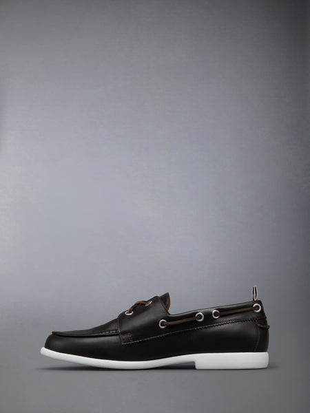 BABY CALF LEATHER BOAT SHOE BROWN