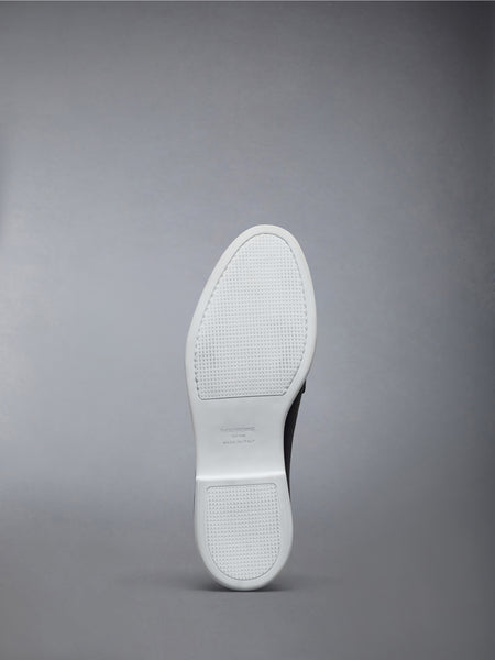 DEERSKIN LEATHER VARSITY PENNY LOAFER NAVY
