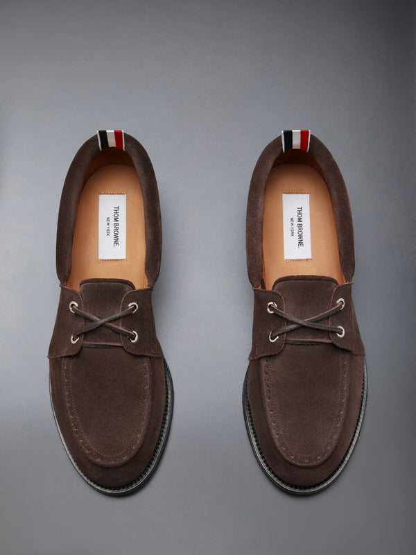CALF SUEDE LEATHER SOLE BOAT SHOE - image 5