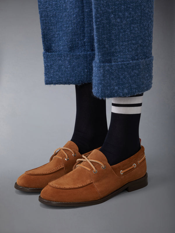 CALF SUEDE LEATHER SOLE BOAT SHOE - image 4