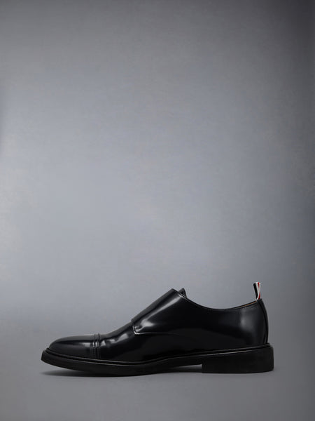 SOFT SPAZZOLATO OXFORD DOUBLE MONKSTRAP SHOE BLACK