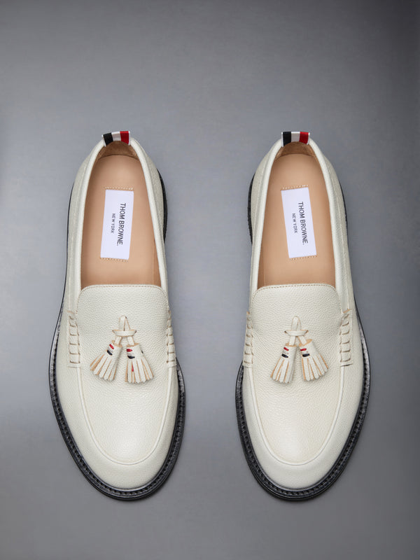 PEBBLE GRAIN RWB RUBBER SOLE TASSEL LOAFER - image 5