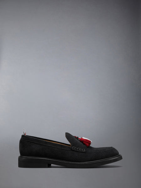 CALF SUEDE RWB TASSEL LOAFER BLACK