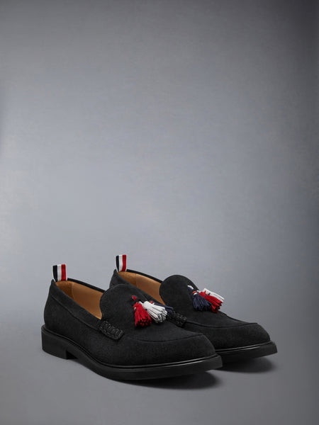 CALF SUEDE RWB TASSEL LOAFER BLACK