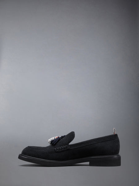 CALF SUEDE RWB TASSEL LOAFER BLACK