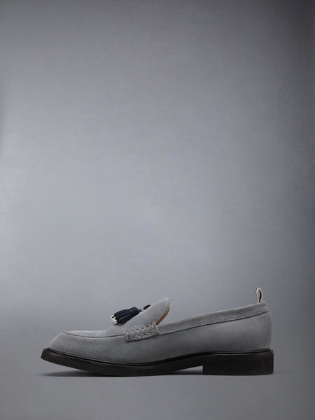 CALF SUEDE RWB TASSEL LOAFER MED GREY
