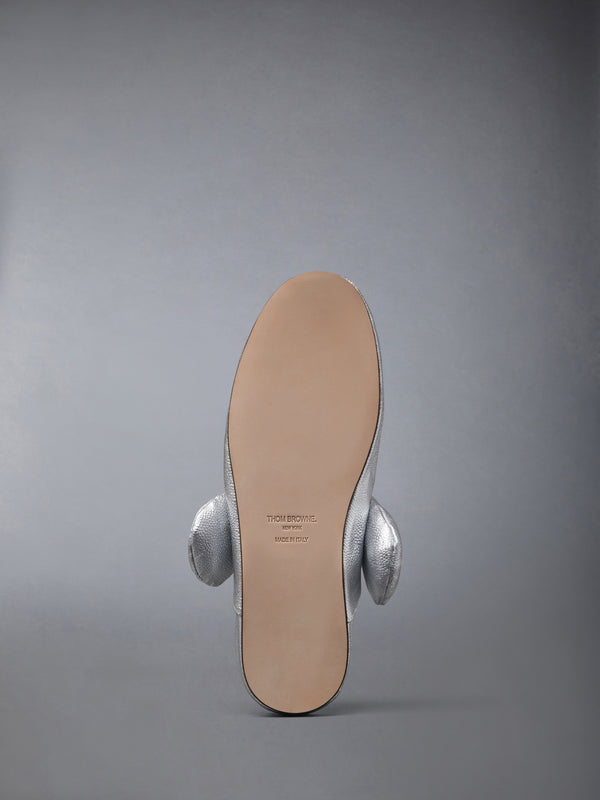 SILVER  HECTOR PEBBLE GRAIN SLIPPERS - image 5
