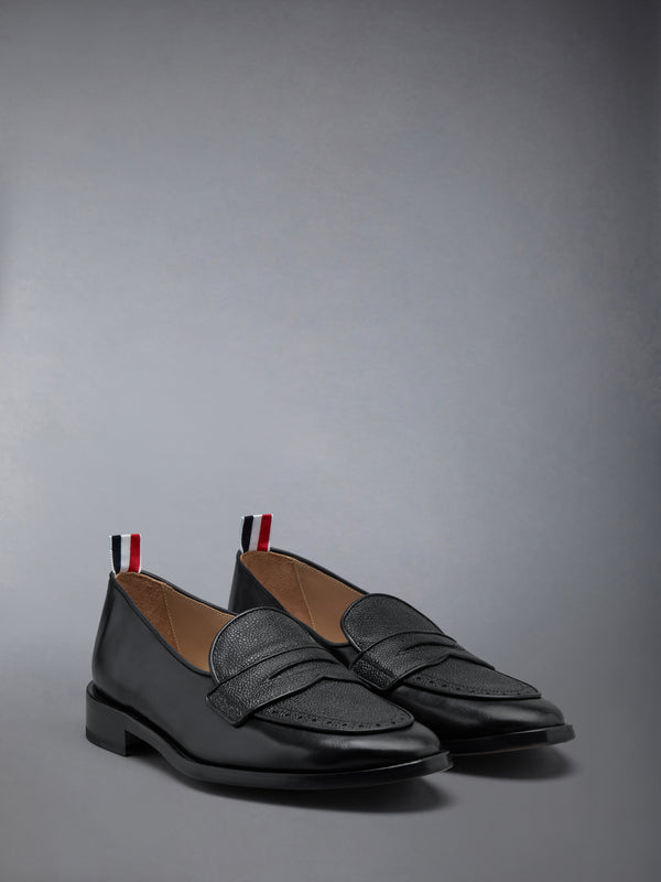 VITELLO CALF LEATHER SOLE VARSITY PENNY LOAFER - image 3